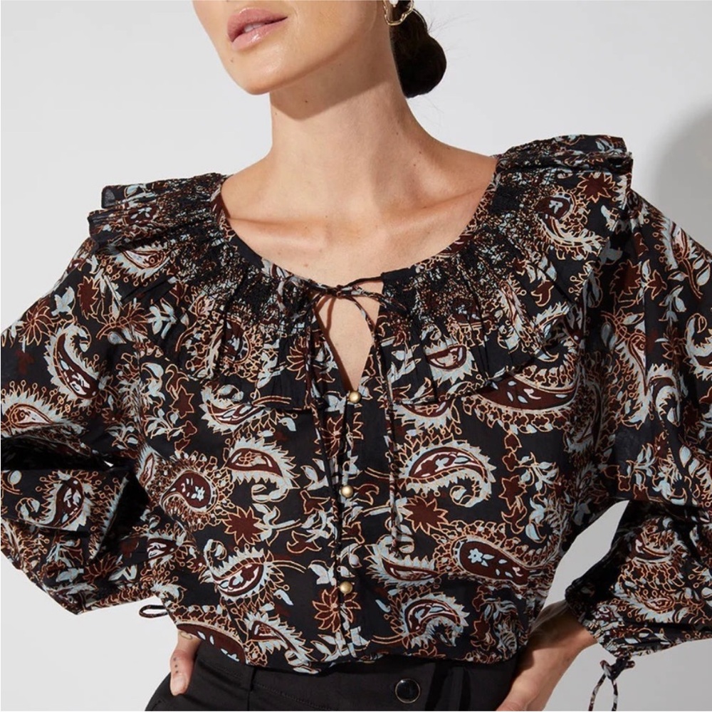 CleoBella Floral Paisley Blouse